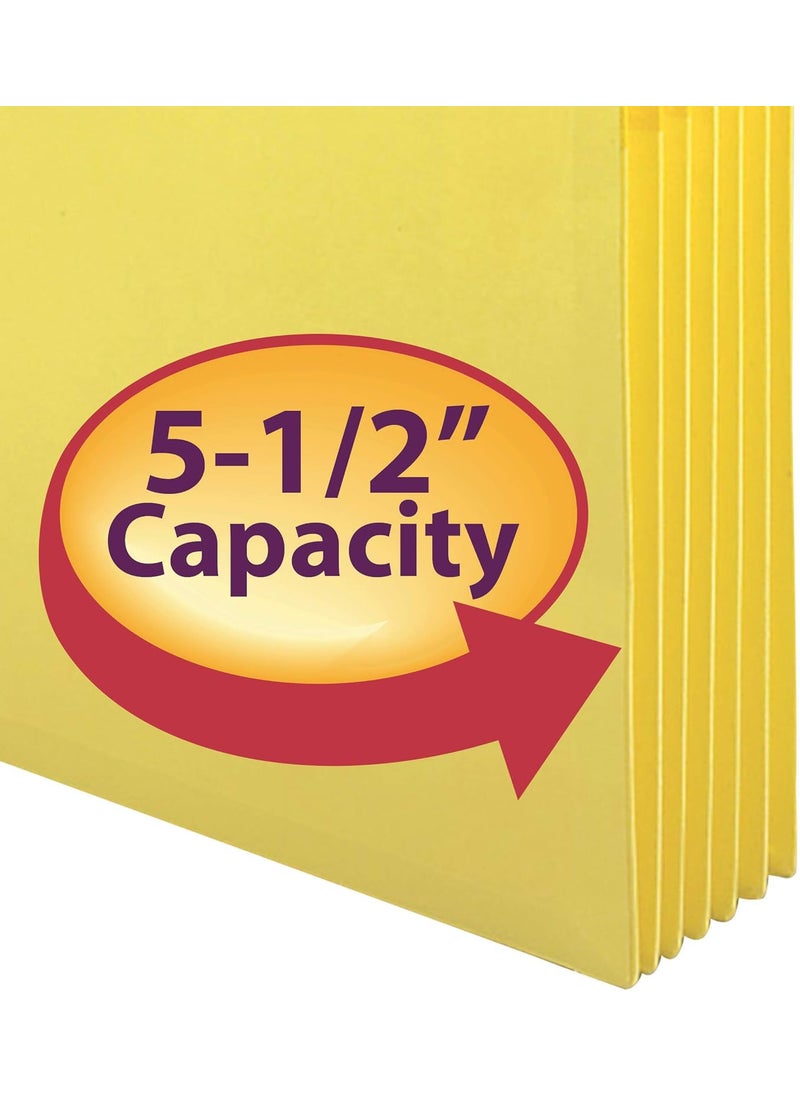 Smead Smead Pocket Letter Straight 575Inch Expansion Yellow 10 per Box 73243  - Image 2