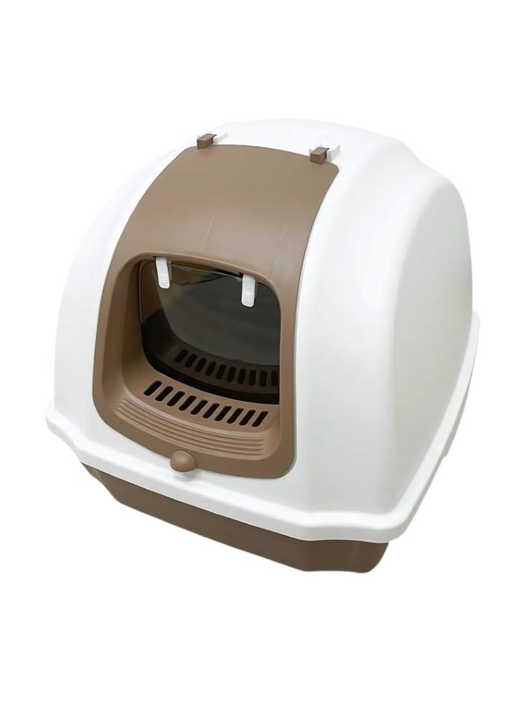صندوق فضلات القطط بادو ليتراريوم – 50.5×44.5×40 سم – لون كوفي