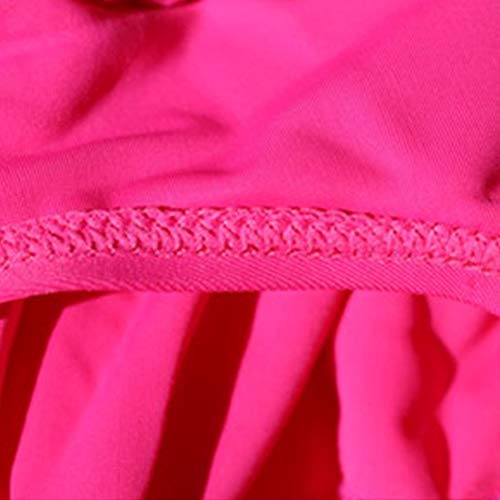 IDOPIP Kids Baby Girls Float Suit Strawberry Floatation Swimsuit with Adjustable Buoyancy Bathing Swimwear Toddler One Piece Swimming Suit Summer Flutter Sleeve Vest Ruffle Tutu Swim Dress Hot Pink 2-3T - Image 3