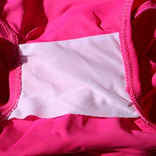 IDOPIP Kids Baby Girls Float Suit Strawberry Floatation Swimsuit with Adjustable Buoyancy Bathing Swimwear Toddler One Piece Swimming Suit Summer Flutter Sleeve Vest Ruffle Tutu Swim Dress Hot Pink 2-3T - Image 5