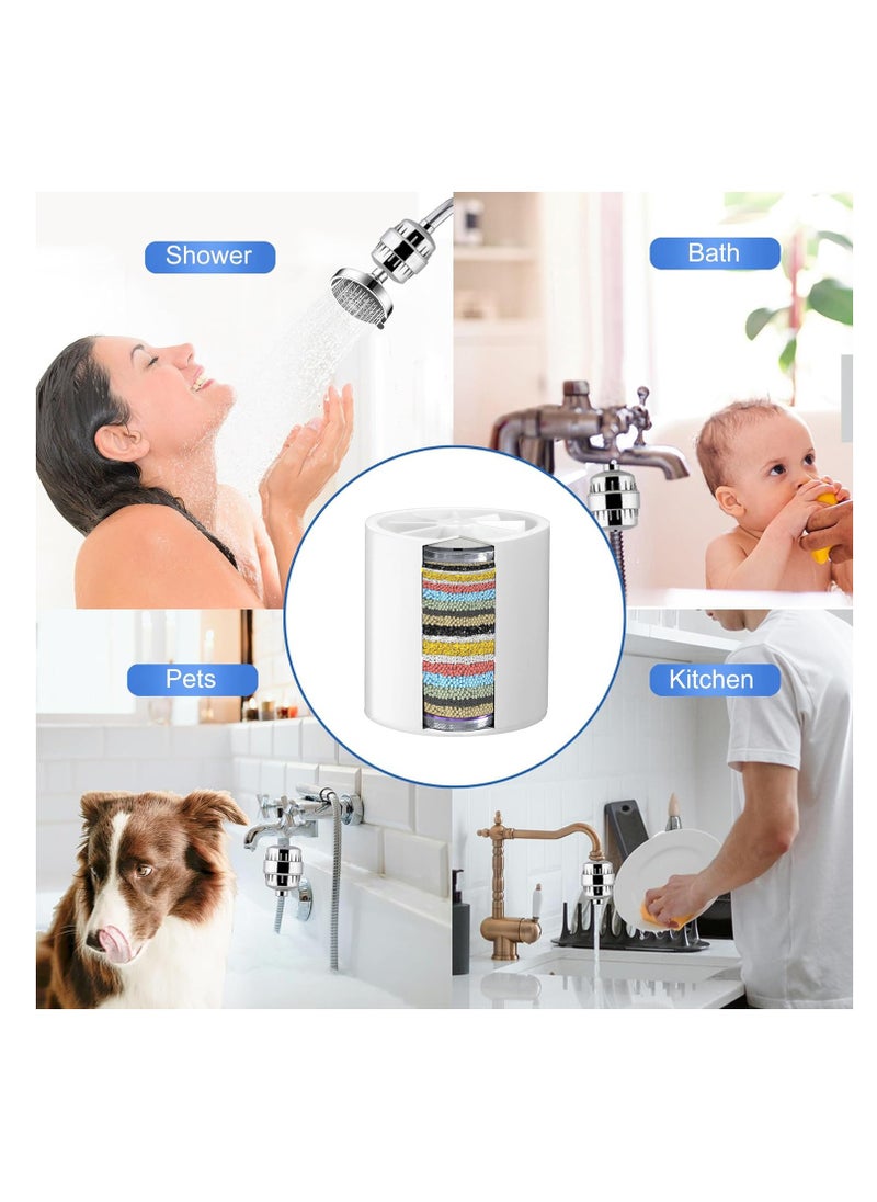 2-Pack Premium Replacement Filter Cartridges for Stage 25 (Without Housing), Compatible with Any Similarly Designed Shower Filters of Stage 15, 20, and 25