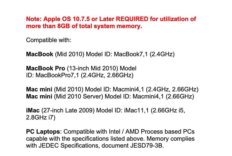 OWC 16GB (2 x 8GB) PC8500 DDR3 1066MHz SO-DIMMs ترقية ذاكرة RAM متوافقة مع iMac و Mac mini 2010 و MacBook 2010 و MacBook Pro 13 2010 - Image 3