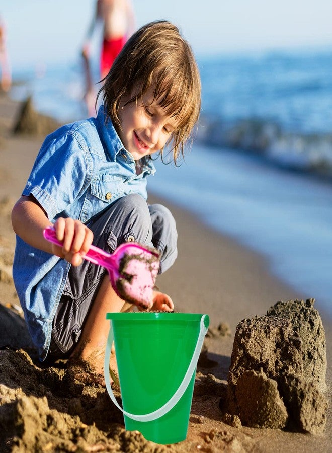Holady 5.28'' Inch Sand Beach Buckets Pail with Shovels,Sand Bucket Water Pail for Beach Fun Great Summer Party Accessory(24 Bucket+24 Shovels) - Image 5