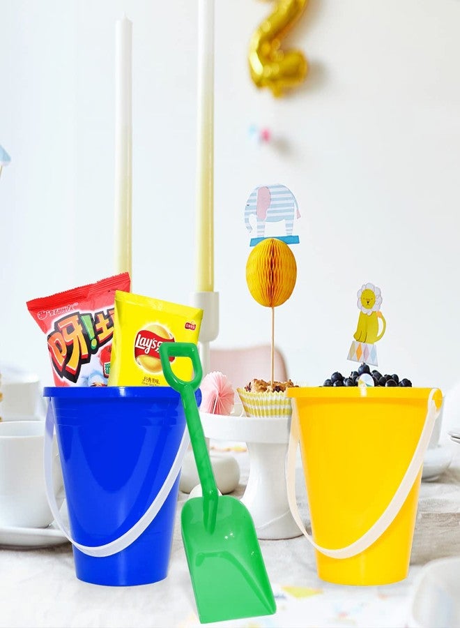 Holady 5.28'' Inch Sand Beach Buckets Pail with Shovels,Sand Bucket Water Pail for Beach Fun Great Summer Party Accessory(24 Bucket+24 Shovels) - Image 4