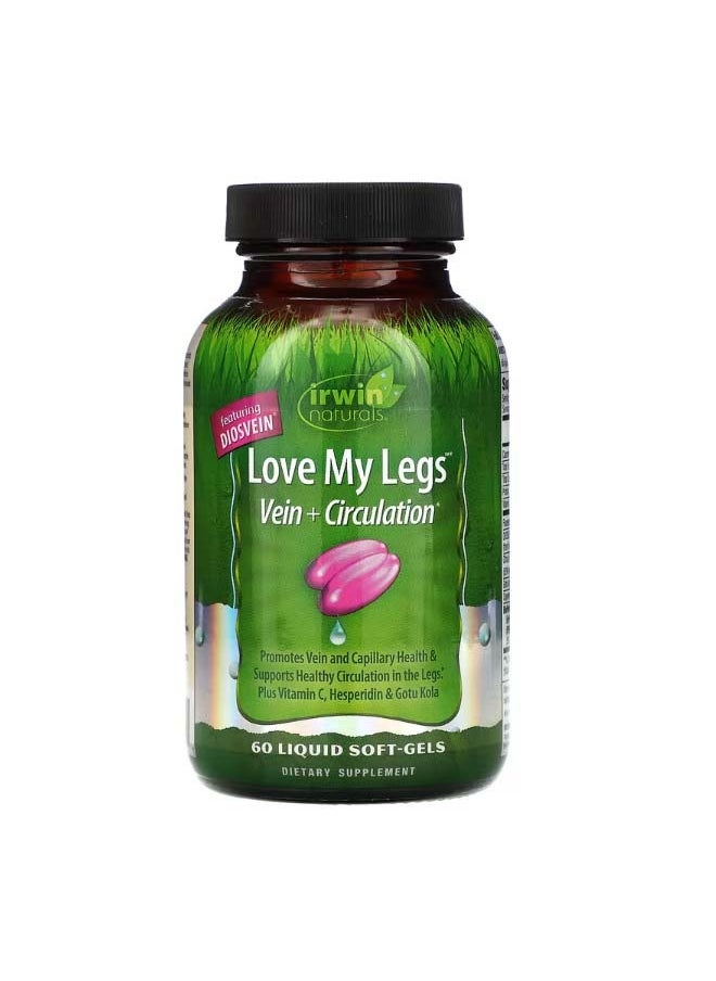 Irwin Naturals Love My Legs Vein  Circulation 60 Liquid SoftGels  - Image 1