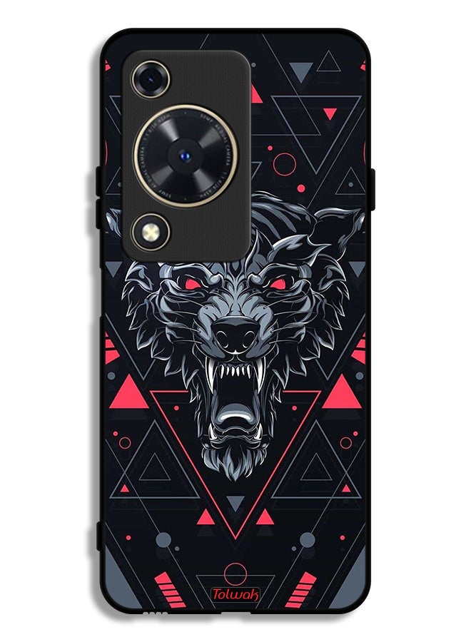 Tolwak Huawei Nova Y72S Protective Case Cover Scrolling Wolf