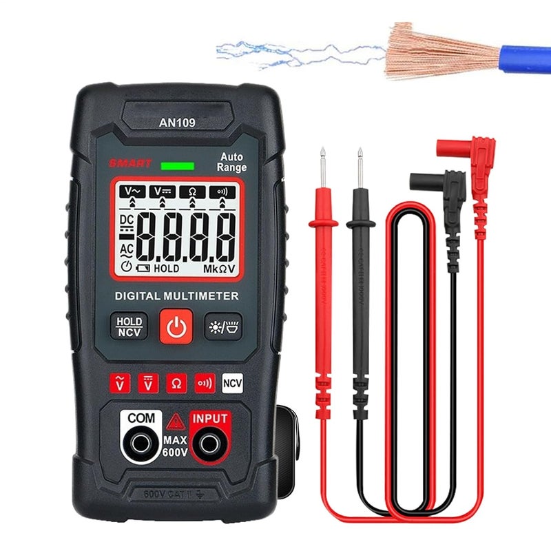مقياس متعدد رقمي ذو نطاق تلقائي، جهاز اختبار جيب ذكي، أداة إصلاح كهربائي لقياس جهد التيار المتردد والمستمر - Image 1