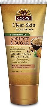 OKAY Pure Naturals Apricot Brown Sugar Facial Scrub 6 Ounce 017 kg - Image 1