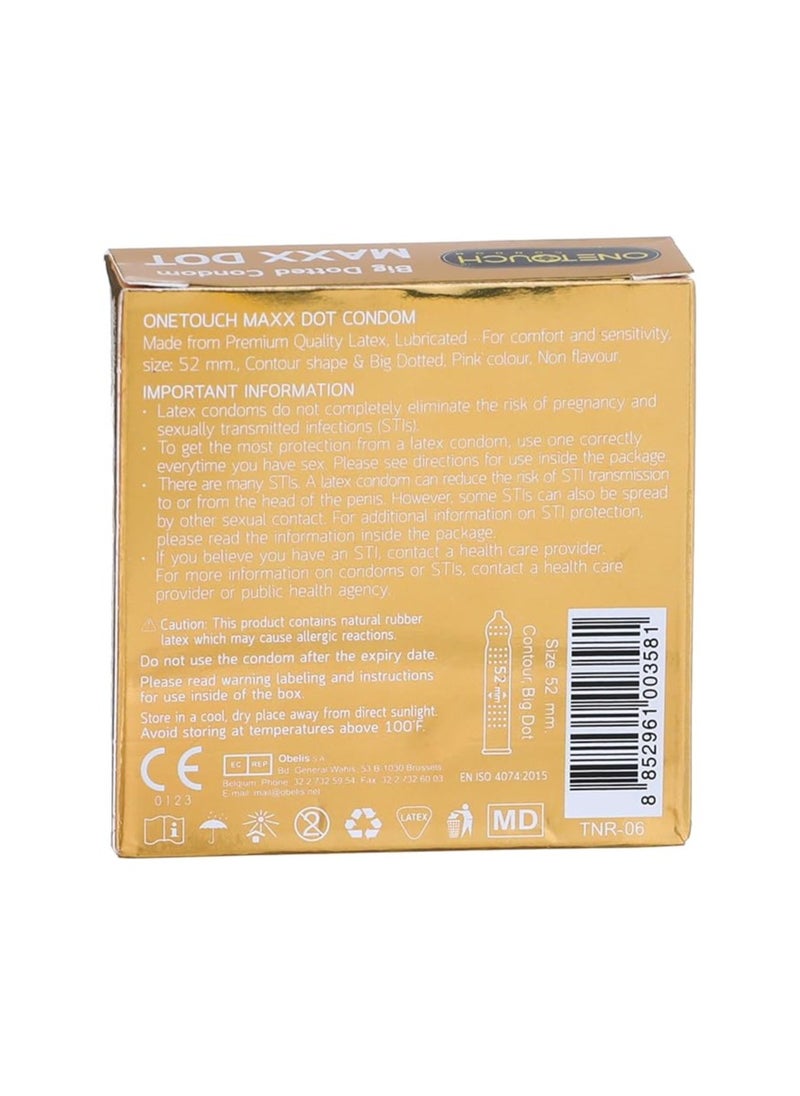 ONETOUCH 3-Piece Max Dot Condom  - Image 2