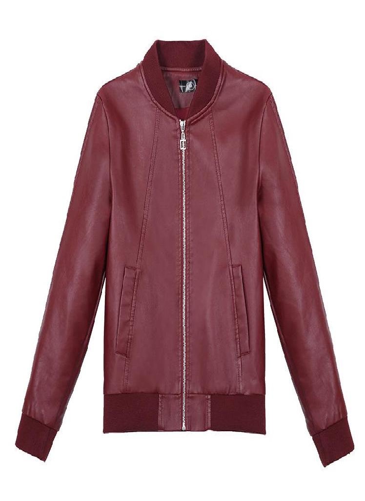 Eckek - Autumn And Winter Leather Jacket Women Pu Leather Short Jacket Large Size Women 'S Slim Casual Jacket - Image 1