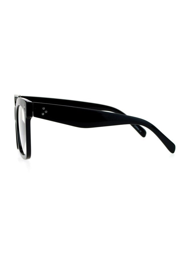 JuicyOrange Super Oversized Clear Lens Glasses Thick Square Frame Fashion Eyeglasses Black - Image 4
