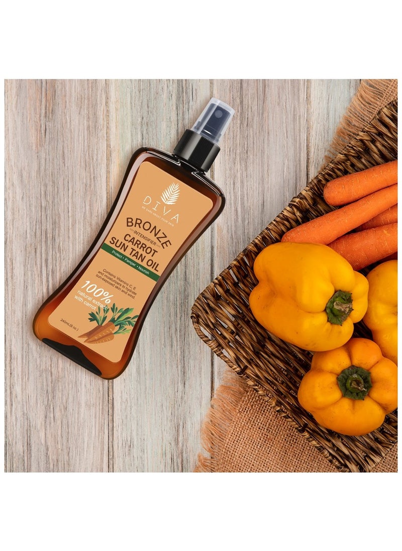 Diva BRONZE INTENSIFIER CARROT SUN TAN OIL 240ML  - Image 2