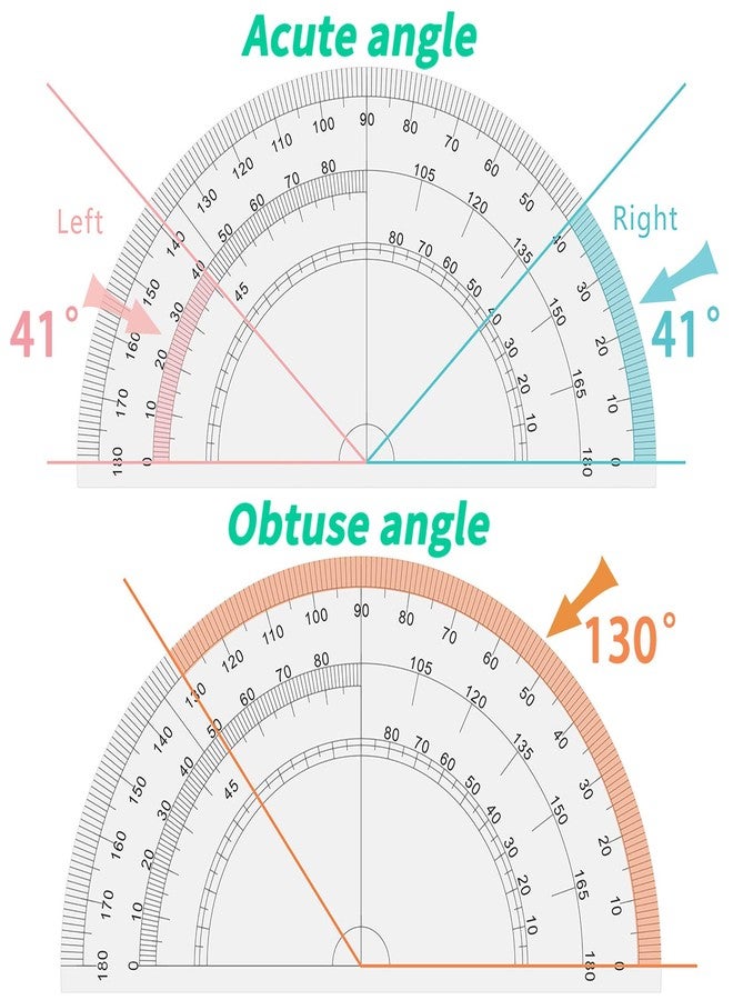 Akuoly Geometry Set Maths Compasses for Grade Students Back to School Supplies with Compasses Protractor in Carry Case, Pink - Image 5