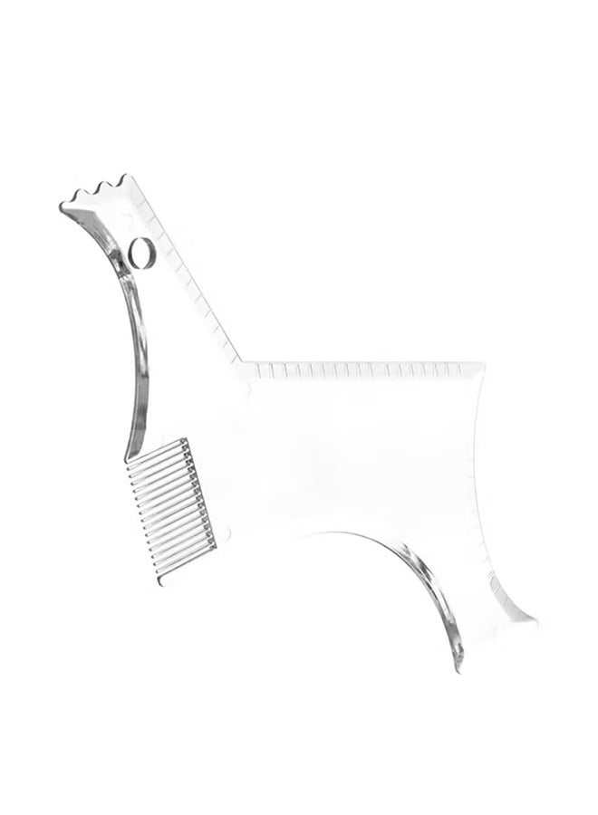 Multiple Edge Beard Shaping Comb Transparent - Image 1