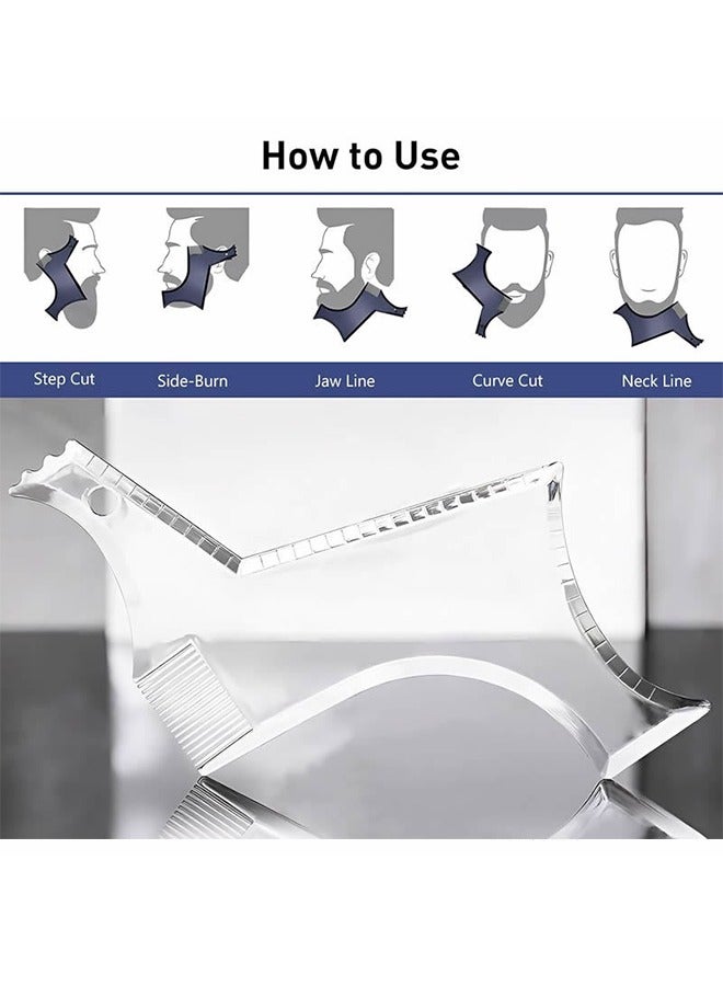Multiple Edge Beard Shaping Comb Transparent - Image 4