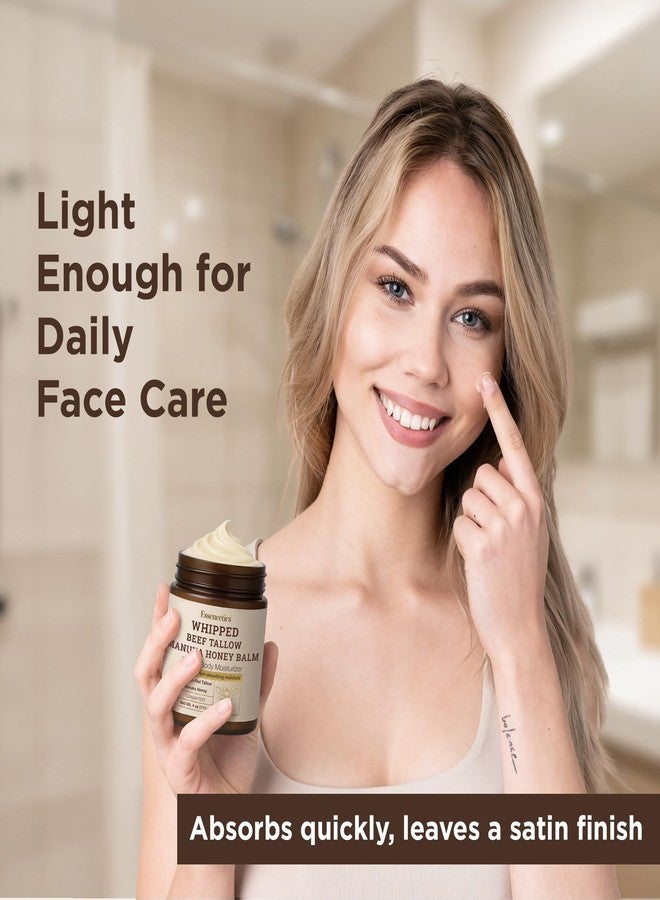 Essencetics Whipped Beef Tallow for Skin with Manuka Honey - Grass Fed Beef Tallow and Honey Balm for Face & Body, Lightweight Whipped Texture for Easy Absorption - Unscented - 4 oz - Image 5