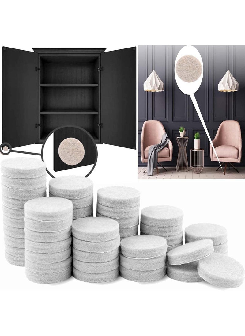 DIY Crafts DIY Crafts 125 Pcs, 1 INCH White, Felt Furniture Pads - Felt Pads Floor Protector - Chair Felts Pads for Furniture Feet Wood Floors - Best Furniture Pads for Hardwood Floors - Protect Hard Floors (125)  - Image 1