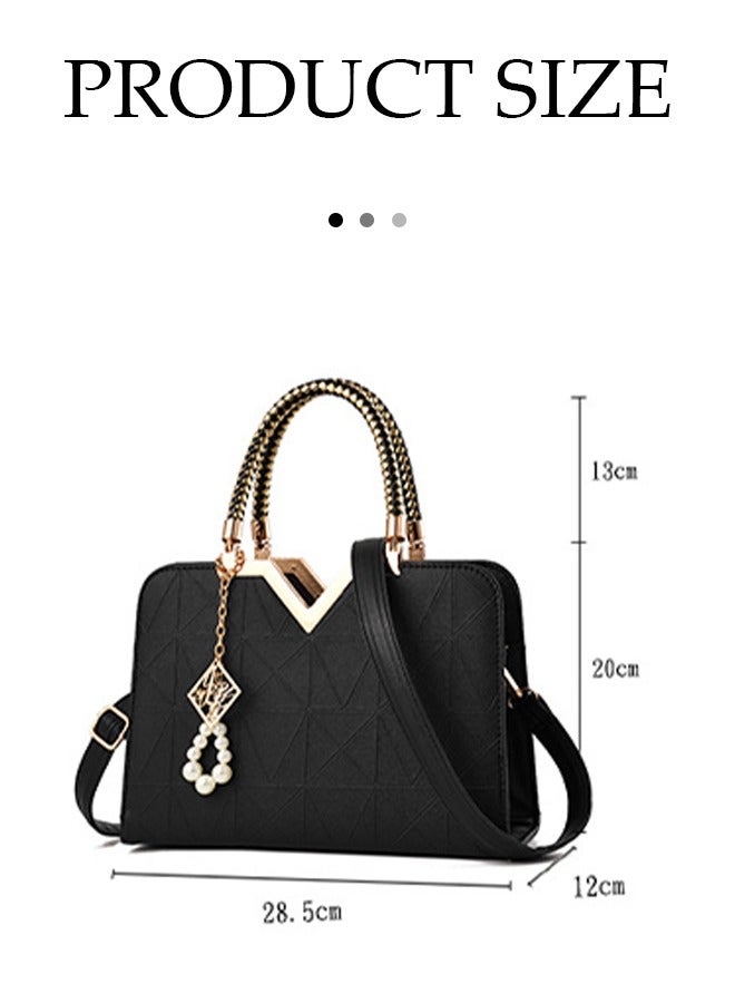 DUNISO Women's Elegant Tote,Soft PU Leather Elegant Tote Bag,Tote Shoulder Bag, Fashion Ladies Satchel Bag for Office Travel Daily  - Image 5