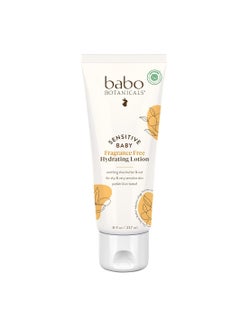 Babo Botanicals BABO Botanicals Sensitive Baby Fragrance-Free Daily Hydrating Baby Lotion - Shea Butter & Jojoba Oil - for Body & face - for Babies, Kids & Adults with Sensitive Skin - EWG Verified - Vegan  - Image 1