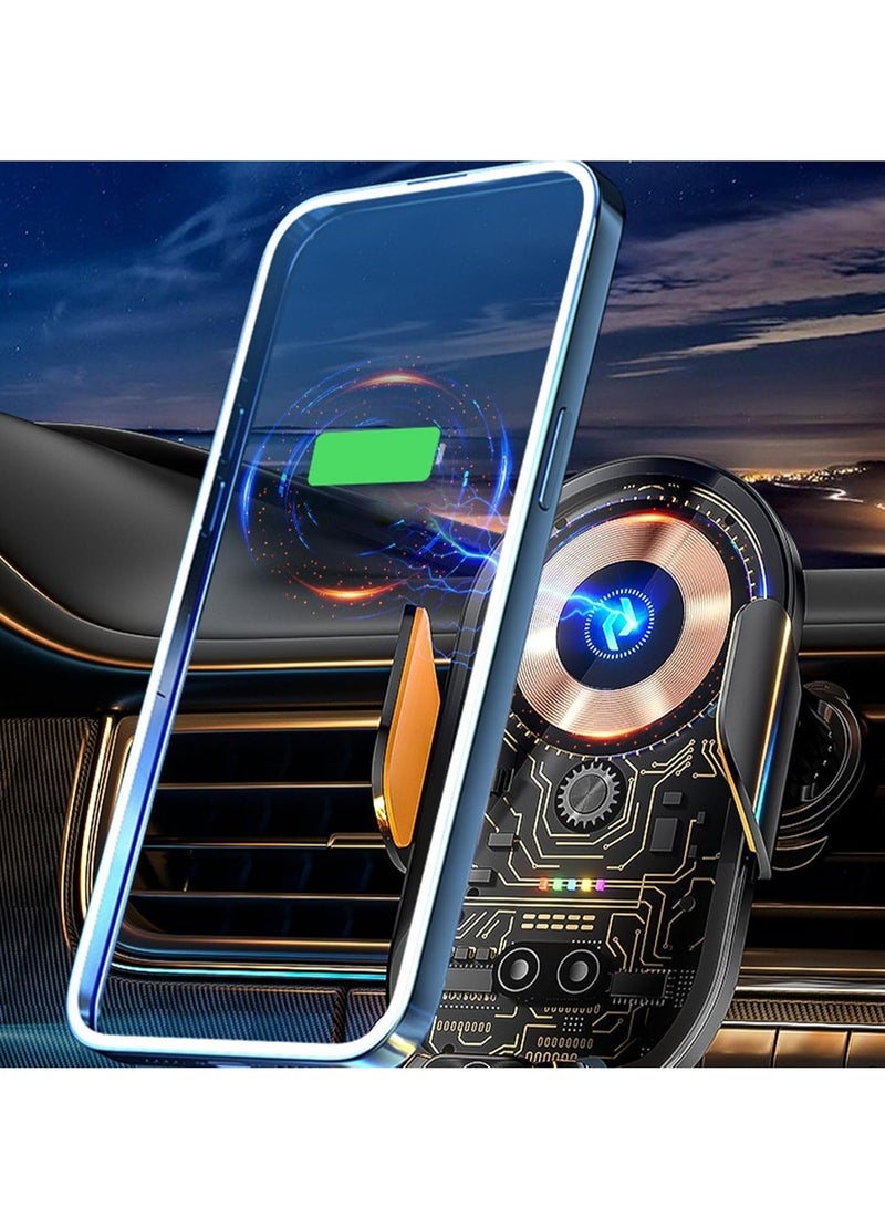 ELTRAZONE Wireless Charging Bracket - Wireless Air Vent Magnet Accessories - Electric Phone Holder, Magnetic Fast Charging Mobile Phone Bracket Car For Most Car For Women Men - Image 3