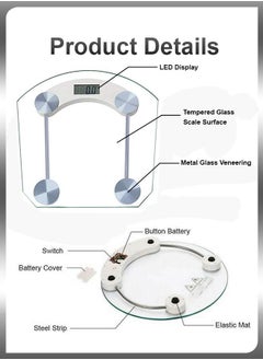 DBLEW Smart Square Shape Transparent Tempered Glass Digital Bathroom Body Weighting Measurements High Precision Weighing Scale 180 KG Capacity  - Image 3