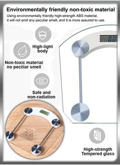 DBLEW Smart Square Shape Transparent Tempered Glass Digital Bathroom Body Weighting Measurements High Precision Weighing Scale 180 KG Capacity  - Image 4