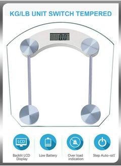DBLEW Smart Square Shape Transparent Tempered Glass Digital Bathroom Body Weighting Measurements High Precision Weighing Scale 180 KG Capacity  - Image 2