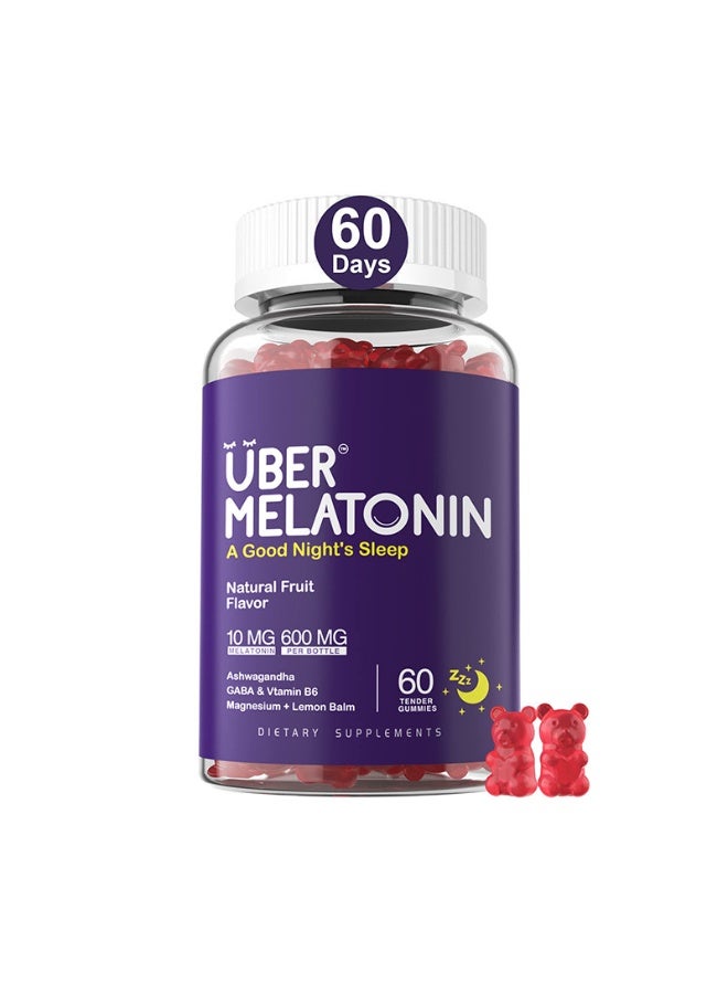 Wins Town Uber Melatonin A Good Night's Sleep,Nighttime Sleep Aid, Natural Berry Flavor  - Image 1