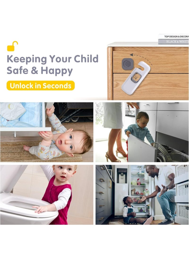 Baytion Child Safety Strap Locks 5 Pieces Child Safety Cupboard Door Strap Locks with Strong Adhesive for Fridge Cabinets Drawers and Dishwasher No Tools - Image 3