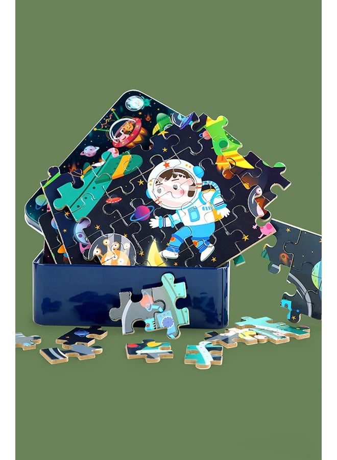 ليمون لعبة أحجية خشبية للأطفال، مكونة من ١٠٠ قطعة، أحجية كرتونية، أحجية تركيب خشبية، ألعاب تعليمية للأطفال في مرحلة الطفولة المبكرة. - Image 5