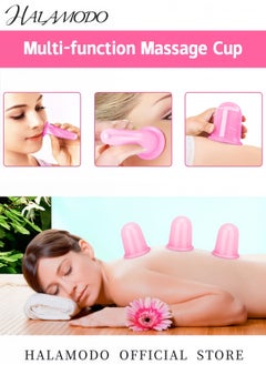 HALAMODO 7PCS Cupping Therapy Sets Silicone Anti Cellulite Cup Vacuum Suction Massage Cups Facial Cupping Sets Body and Face Massager for Adults Home Use  - Image 2