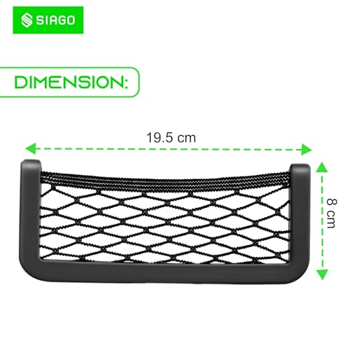 SIAGO SIA139 Universal Car Seat Side Back Net Storage Bag & Phone Holder Pocket Organizer for Essentials & Snacks - Image 4