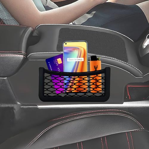 SIAGO SIA139 Universal Car Seat Side Back Net Storage Bag & Phone Holder Pocket Organizer for Essentials & Snacks - Image 1