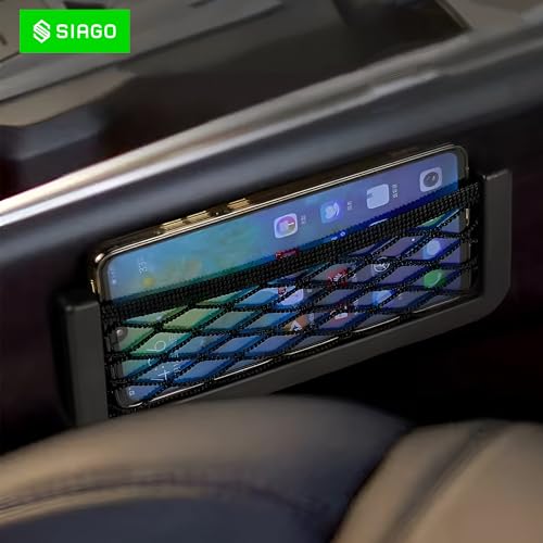 SIAGO SIA139 Universal Car Seat Side Back Net Storage Bag & Phone Holder Pocket Organizer for Essentials & Snacks - Image 3