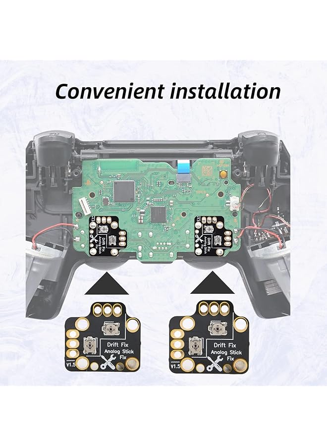 KASTWAVE 10Pcs Gamepad Analog Stick Drift Fix Mod Universal 3D Analog Joystick Drift Fix Mod Black Easy Using Gamepad Joystick Drift Repair Board For Game Controllers - Image 5