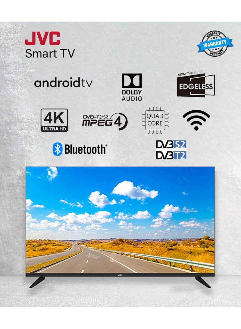 JVC 65 Inch Edgeless 4K UHD Android 14 Smart TV With Bluetooth, Dolby Audio and 2.0ch Soundbar - LT-65N675+ Soundbar LT-65N675 + Soundbar black - Image 2