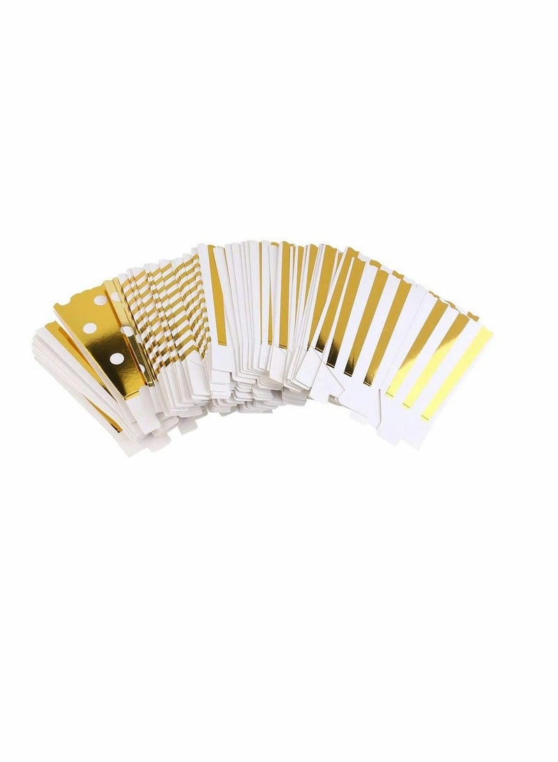 24pcs Popcorn Boxes Holders Containers Cardboard Candy Container Snack Paper Bags for Movie Theater Dessert Tables Wedding Favors (Gold)  - Image 3