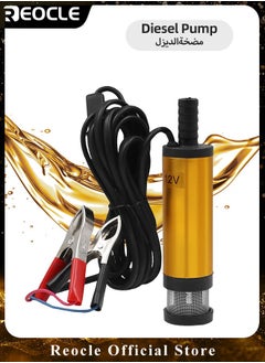 REOCLE Electric Oil Pump Diesel Fuel Transfer Pump with Filter 12V Mini Portable Submersible Water Pump for Automotive & Farm & Marina Use  - Image 1