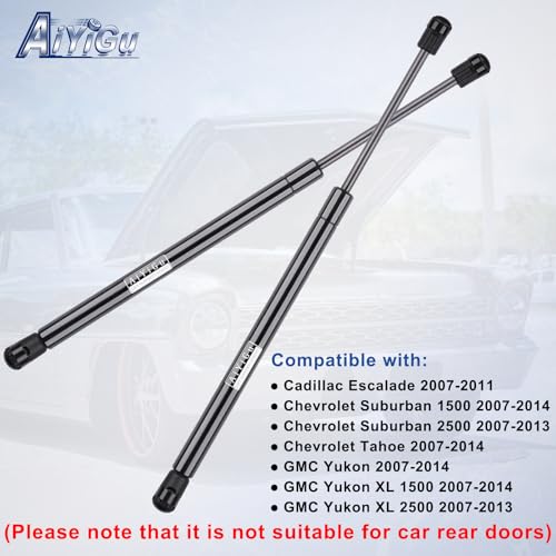 AiYiGu 6157 Rear Window Glass（Not for Rear Door）Shocks Struts Lift Supports Gas Springs for 2007-2014 Chevy Suburban/Tahoe/GMC Yukon, 2007-2011 Cadillac Escalade, Only fit Rear Window Glass, 2PCS - Image 4