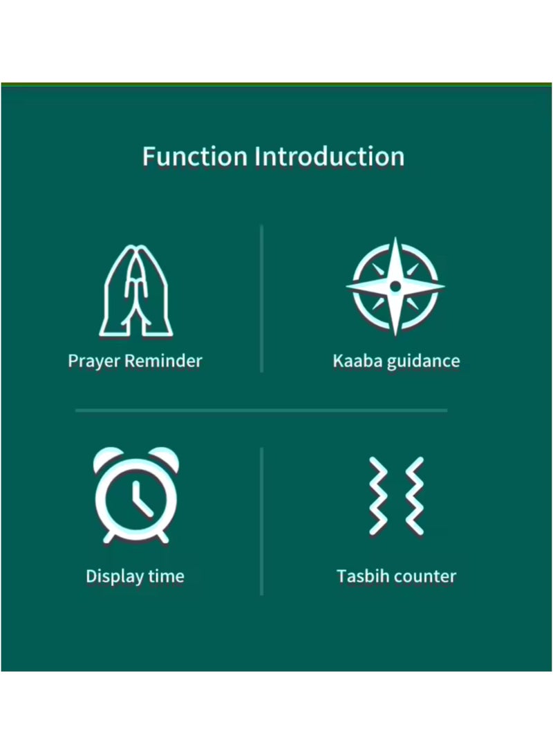 BSTWSH Smart Dhikr Ring: Tasbih Counter, Prayer Reminder, Bluetooth Connection, OLED Screen, 20mm Size - Image 3