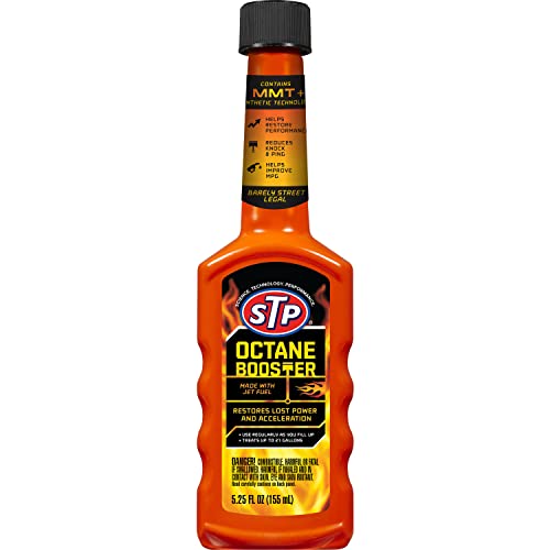 STP Octane Booster, Bottled Fuel System Cleaner Restores Lost Power and Acceleration, 5.25 Oz, STP - Image 1