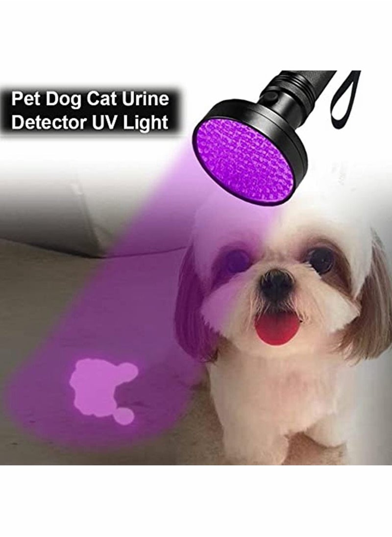 HomarKet - Black Light UV Flashlights, Ultra Bright 100 LED 395nm Ultraviolet Blacklight Detector for Dog Cat Pet Urine, Dry Stains and Bed Bug, Matching with Pet Odor Eliminator - Image 1