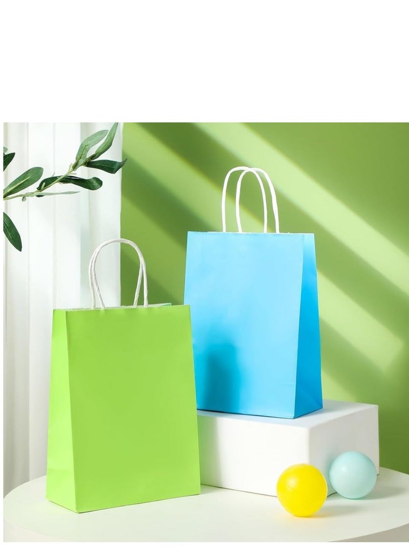 30pcs Colorful Kraft Paper Bags with Comfortable Handle to Beautify Your Special Occasions  - Image 1