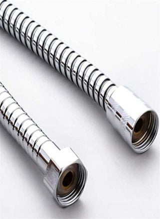 Shower Hose 1.5M Long Flexible Stainless Steel High Pressure Antitwist Pipe For Handheld Shower Heat Resistance Used Both For Hot & Cold Water Silver Colored