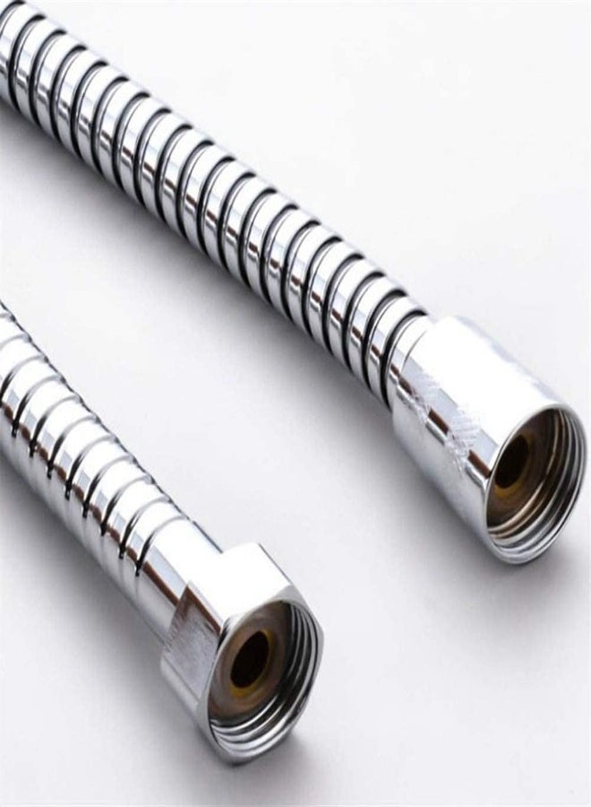 AKDC Shower Hose 1.5M Long Flexible Stainless Steel High Pressure Antitwist Pipe For Handheld Shower Heat Resistance Used Both For Hot & Cold Water Silver Colored - Image 4