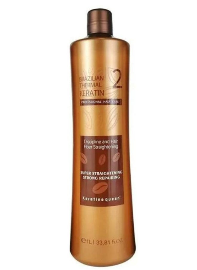 Keratine queen Brazilian Thermal Keratin Super Straichtening Fiber Straightening 1 Liters 