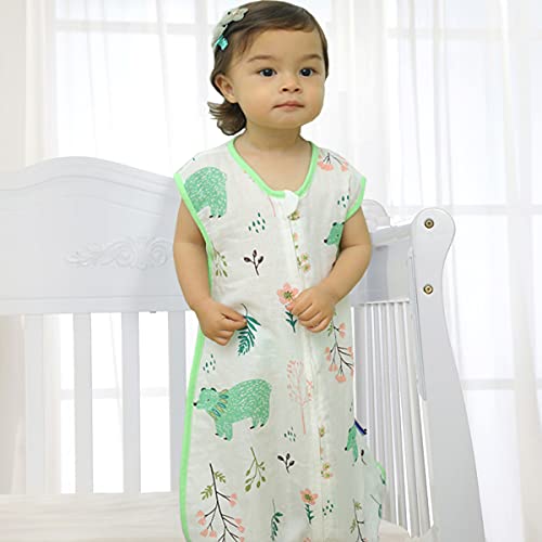 BLOOMSTAR Baby Sleeping Sack, Lightweight Muslin Cotton Soft Wearable Blanket, 12-24 Months Toddler, Summer Sleep Bag, Sleeveless, 0.5 Tog, Breathable, soft, Infant Sleep Bag - Image 2