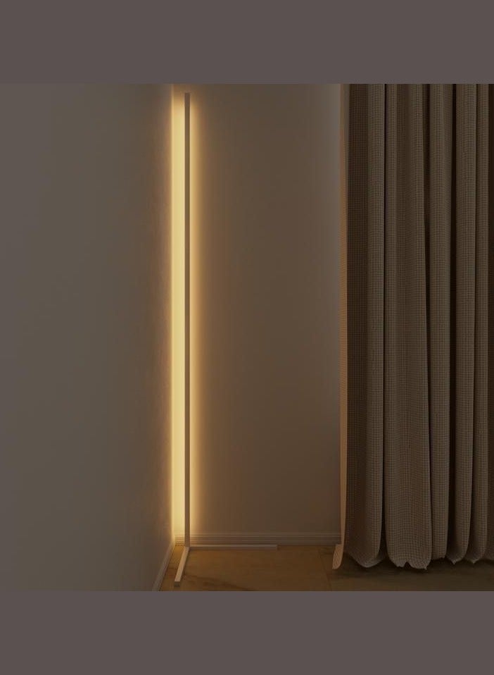 مودي مصباح أرضي حديث بإضاءة LED بلون أبيض دافئ – مصباح زاوية ذكي قائم بقدرة 20 واط لغرفة المعيشة وغرفة النوم – إضاءة بيضاء بتصميم بسيط – إضاءة محيطية لديكور المنزل (أبيض – أبيض دافئ) - Image 3