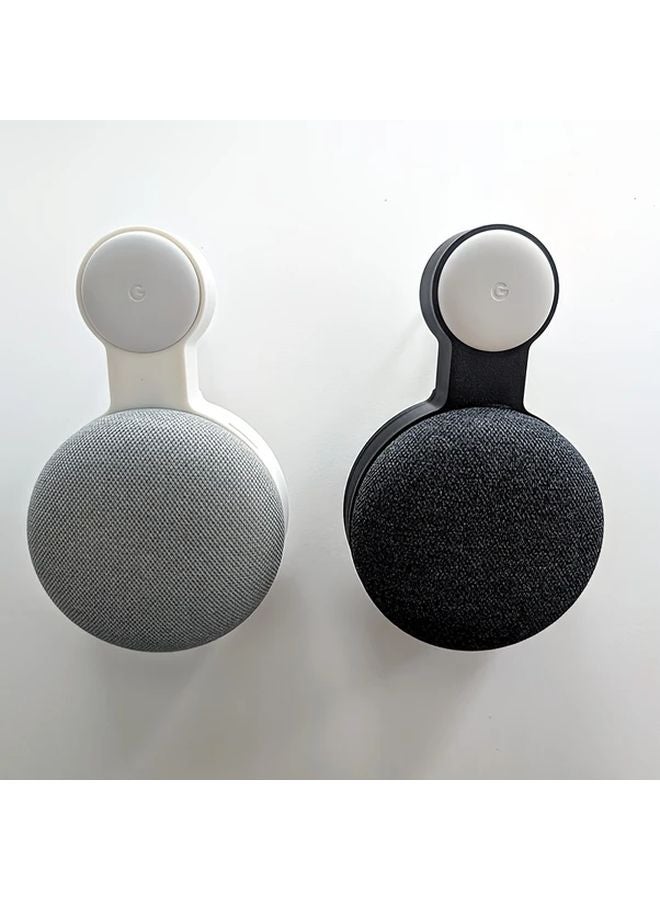 White Wall Mount Stand For Nest Mini Speaker With Power Adapter - Image 4