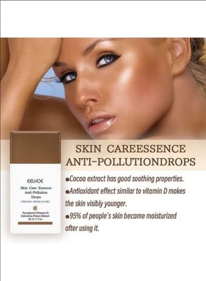 EELHOE Skin Care Essence Anti-Pollution Drops Vitamin E Summer Beach Moisturizing and Firming Skin Cream Bronze - Image 5